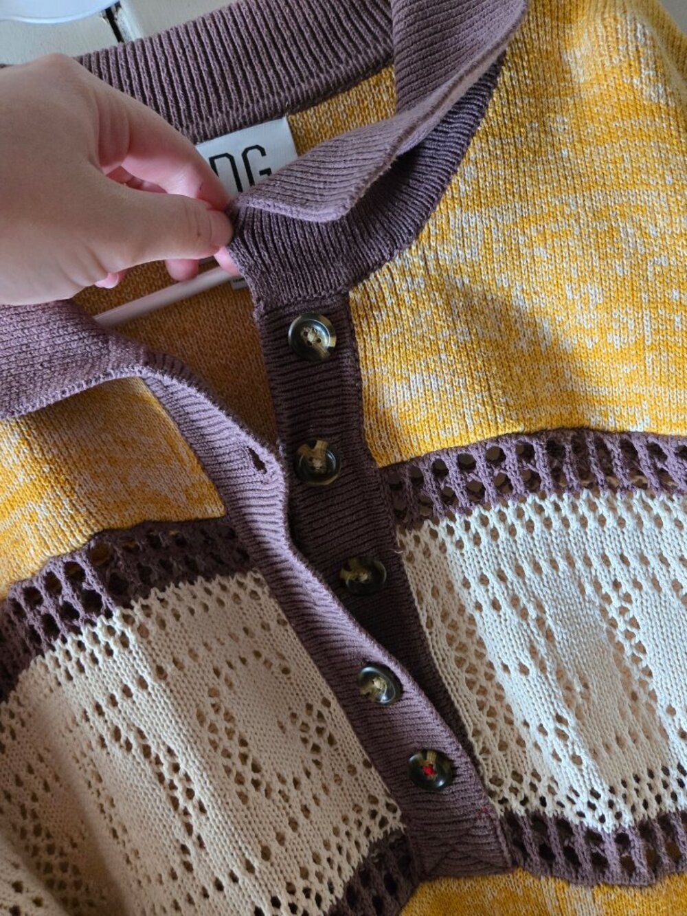 BDG corinna collared button-front sweater Medium - Picture 6 of 6